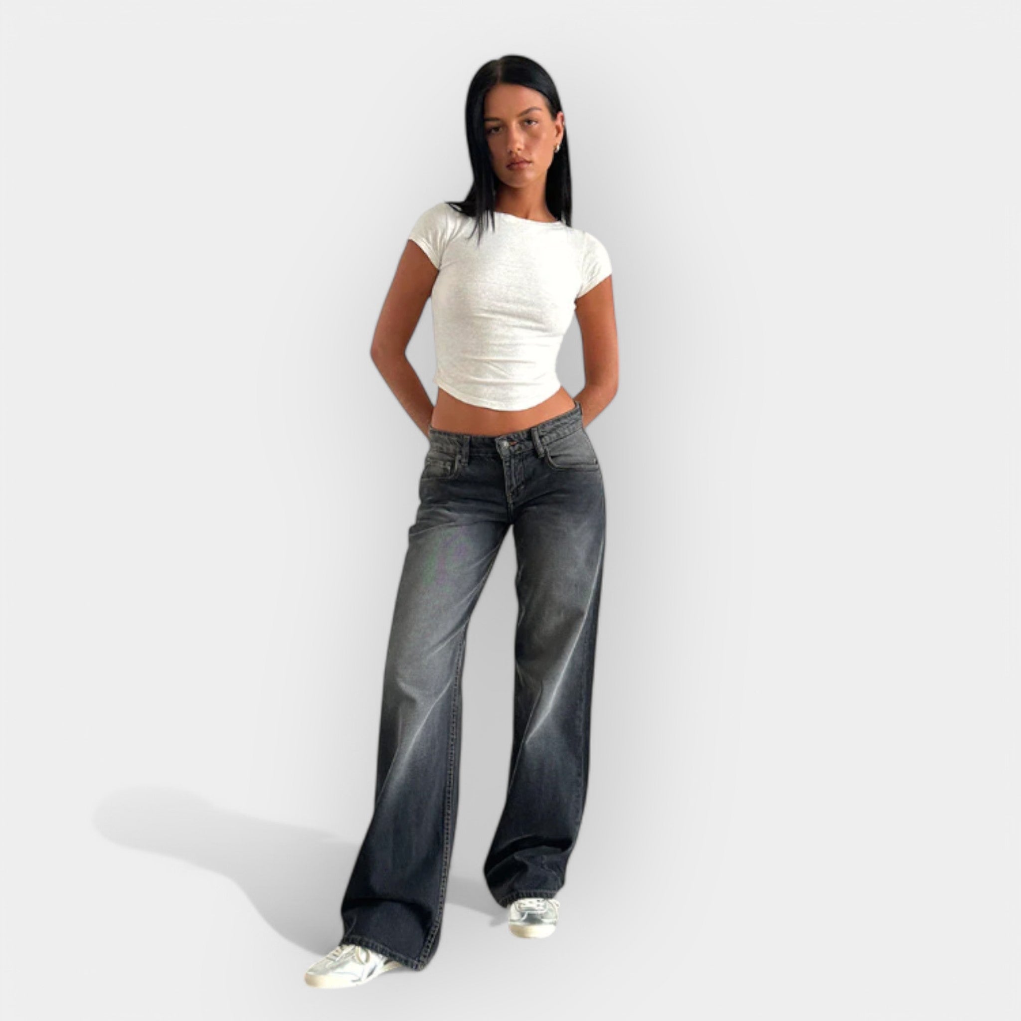 Jaroslava Lågmidjade Jeans - Perfekta för Dagligt Bruk