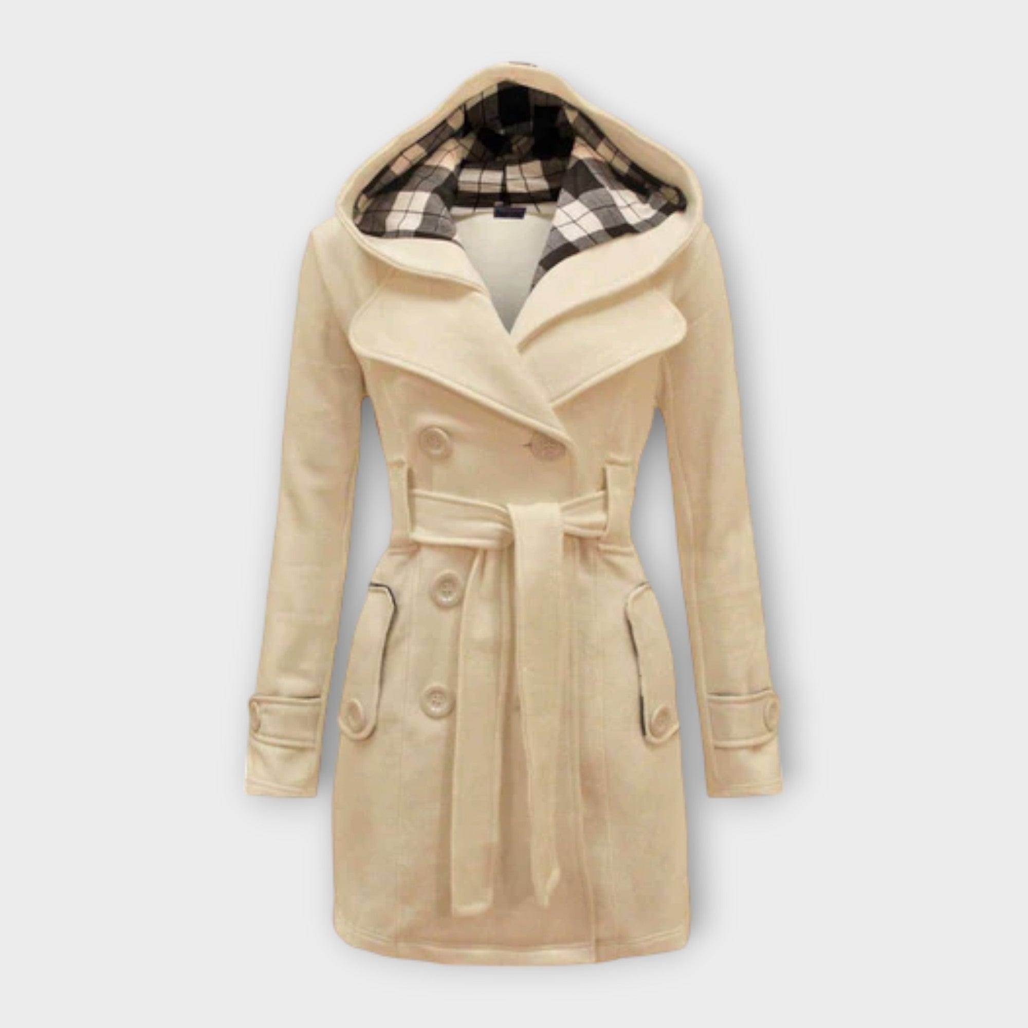 Chic Hooded Kappa with Belt