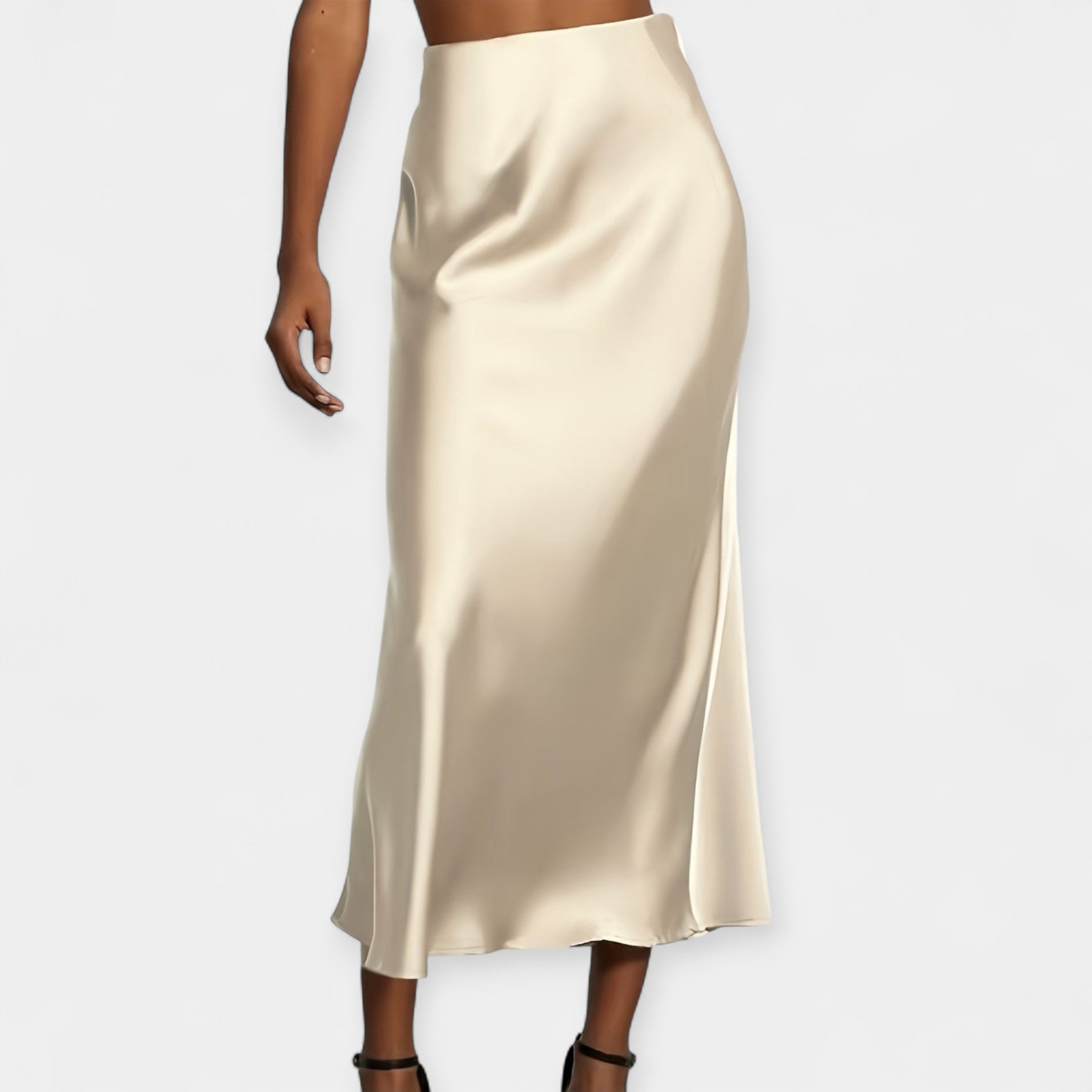Věnceslava Satin Midi Skirt