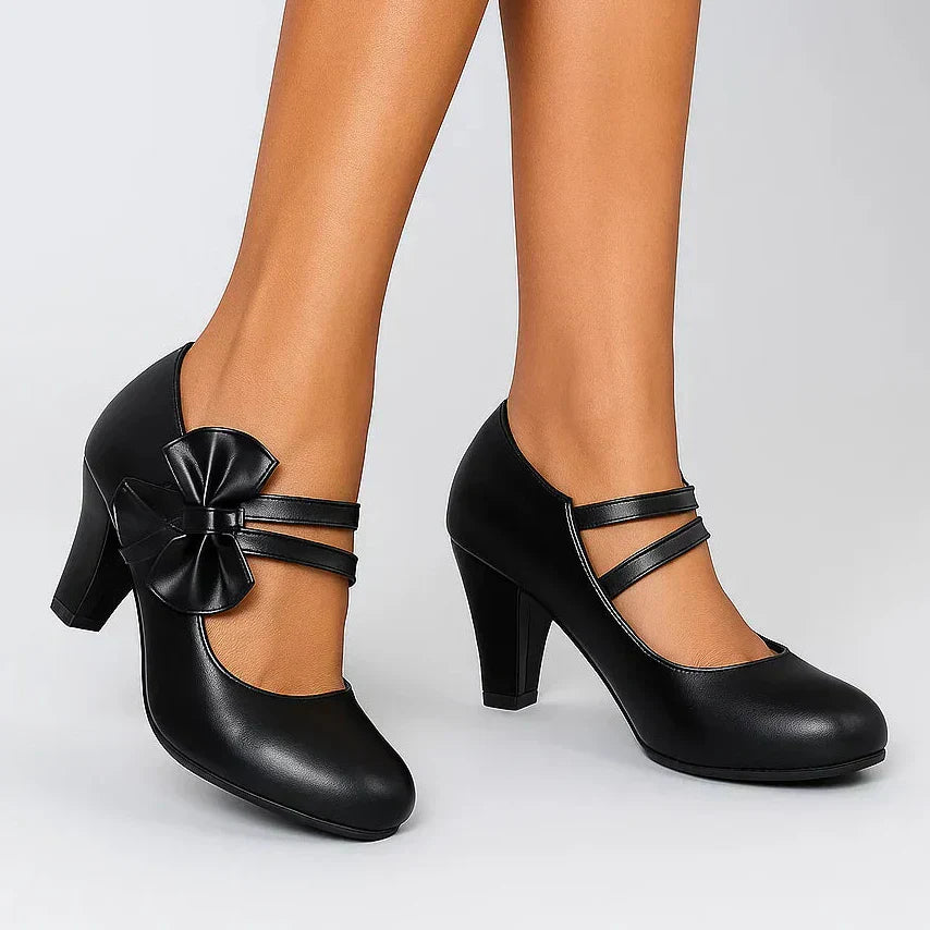 Bela - Pumps med rosett