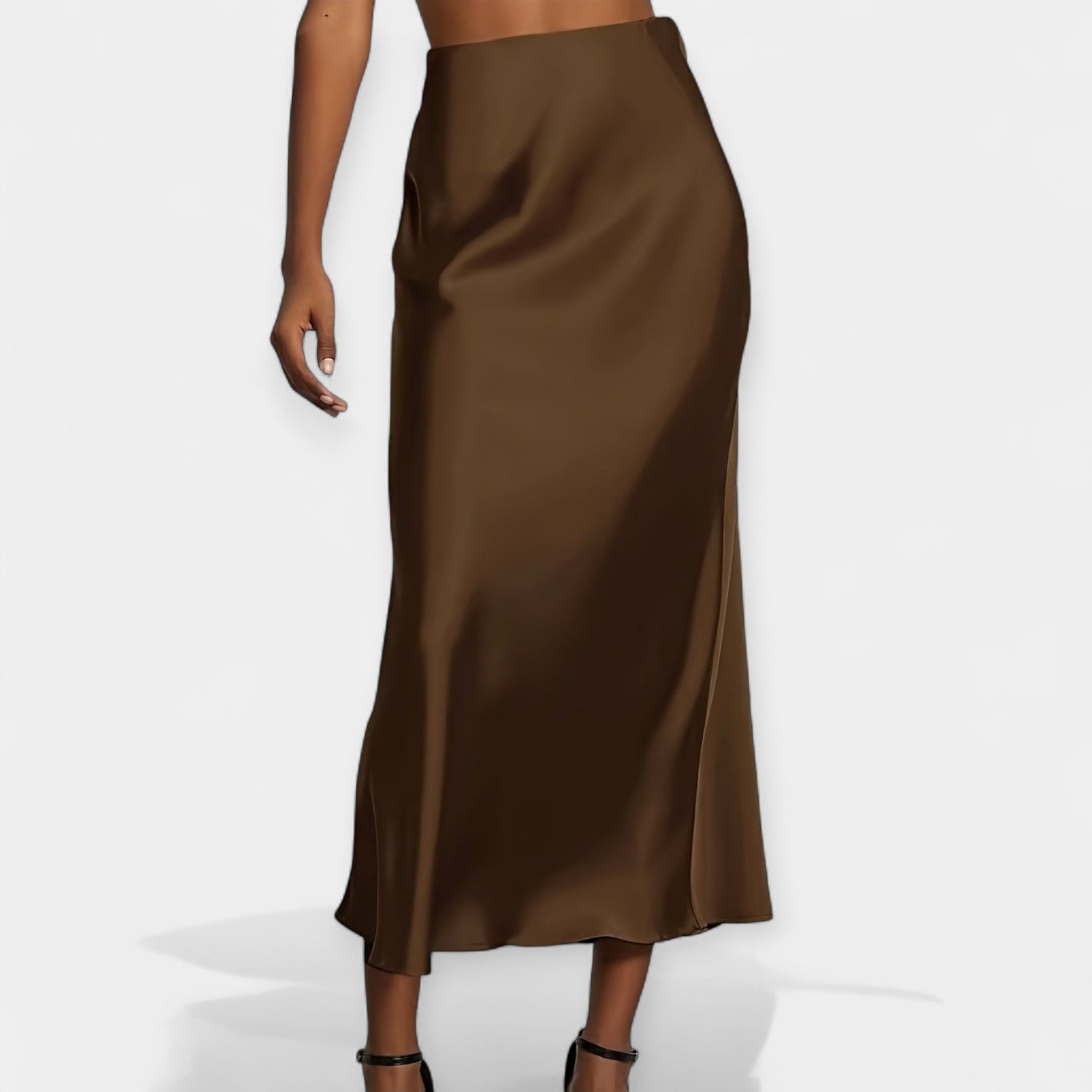 Věnceslava Satin Midi Skirt