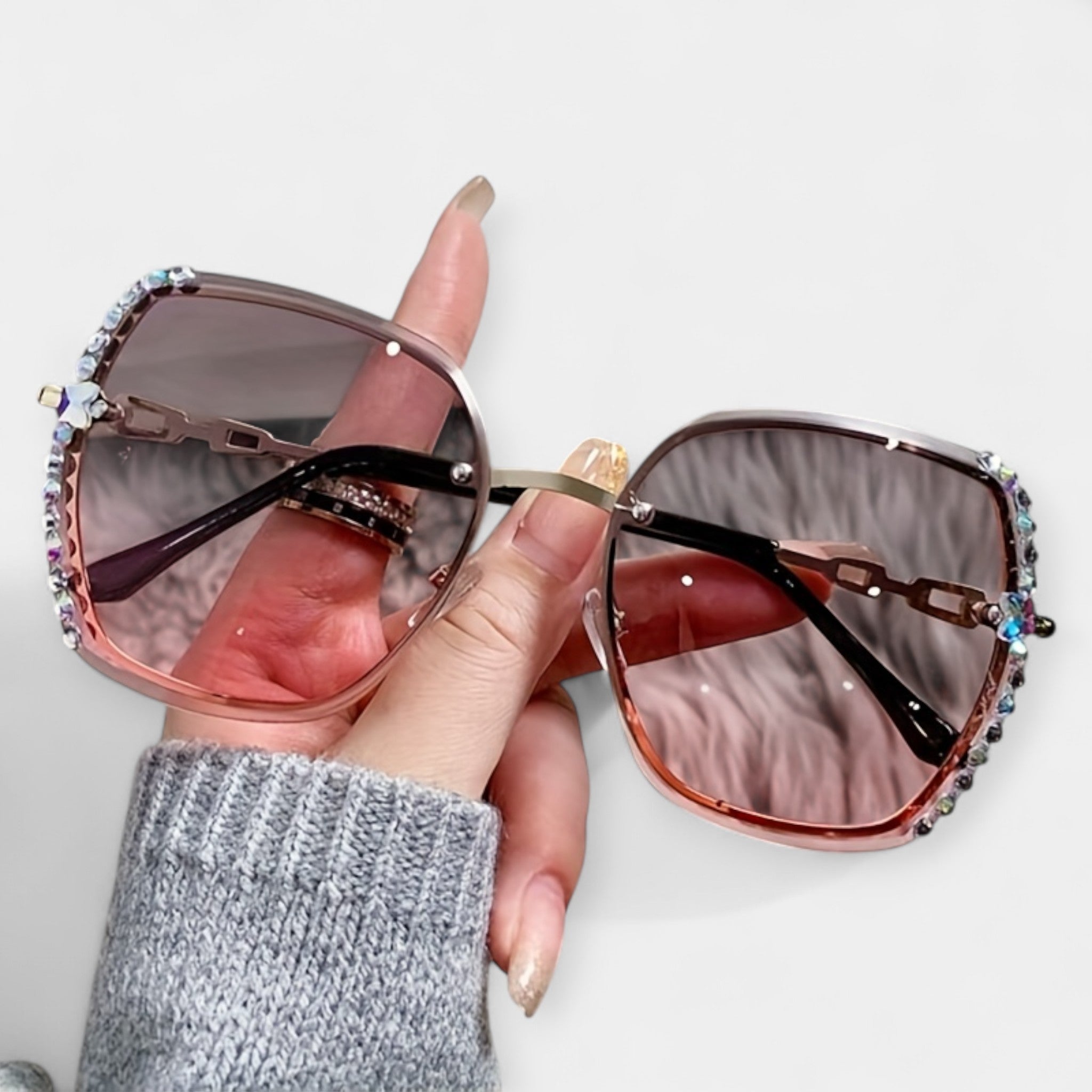 Lucie Gradient Lens Metal Sunglasses