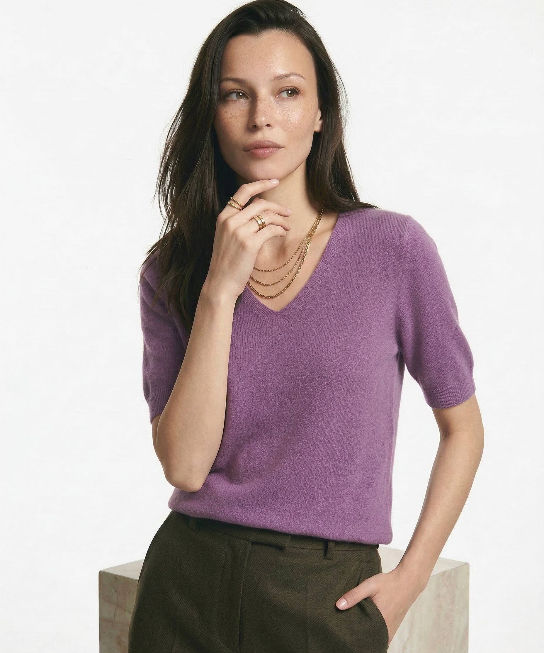 Elysian V-Neck Knitted Top