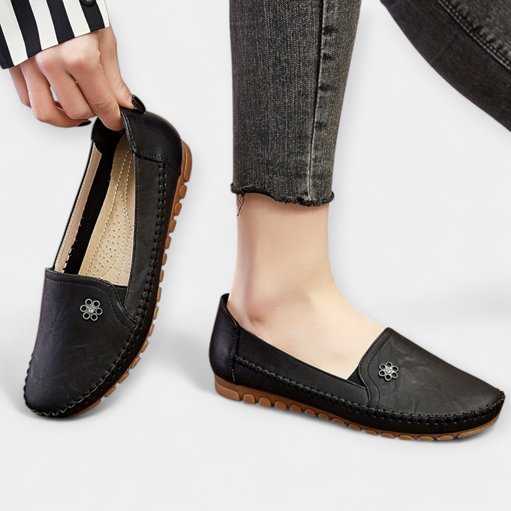 Karolína Eleganta Slip-On Sneakers för Dagligt Komfort