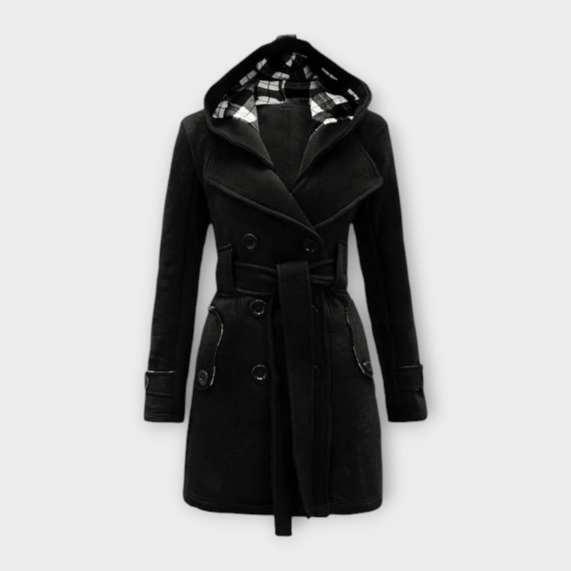 Chic Hooded Kappa with Belt