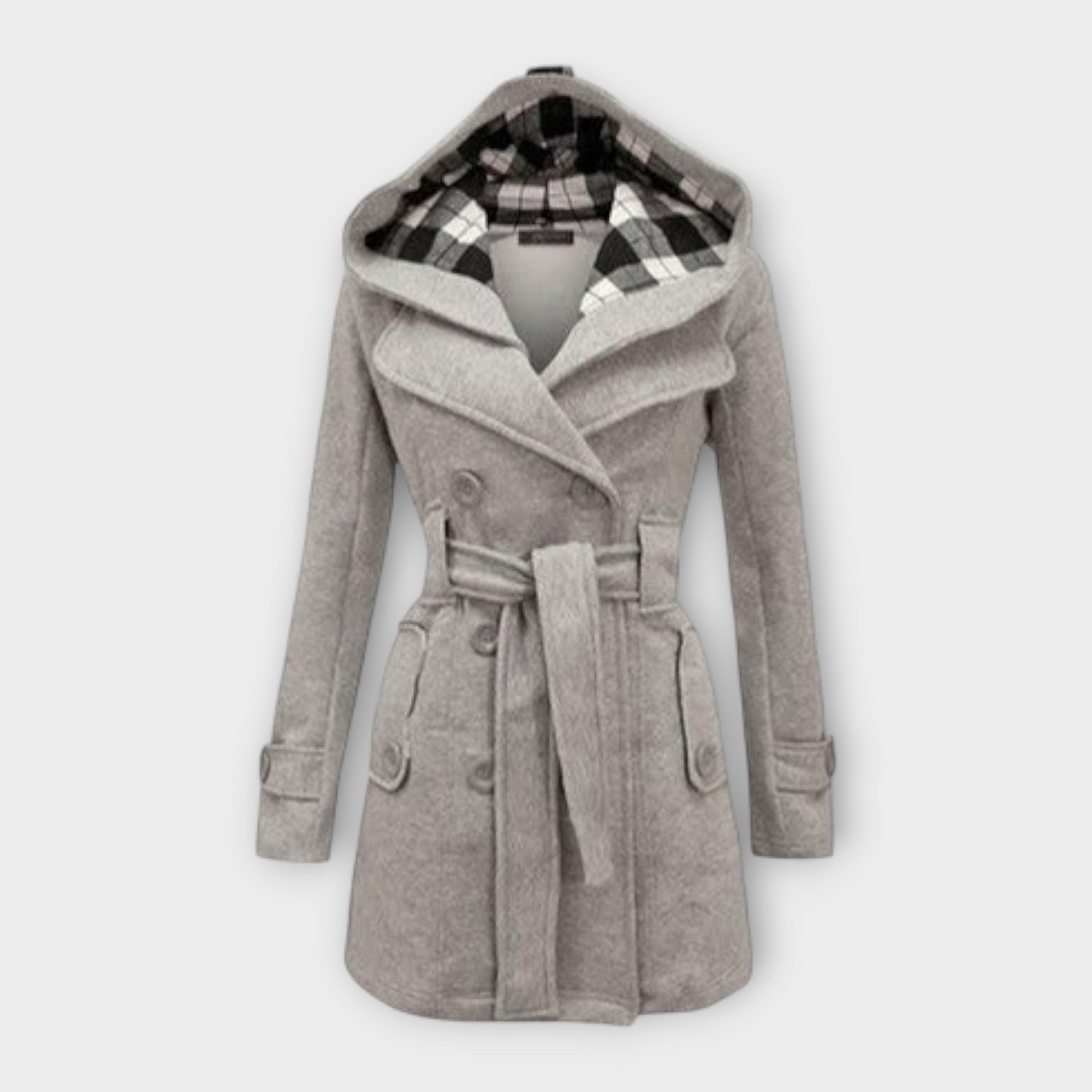 Chic Hooded Kappa with Belt
