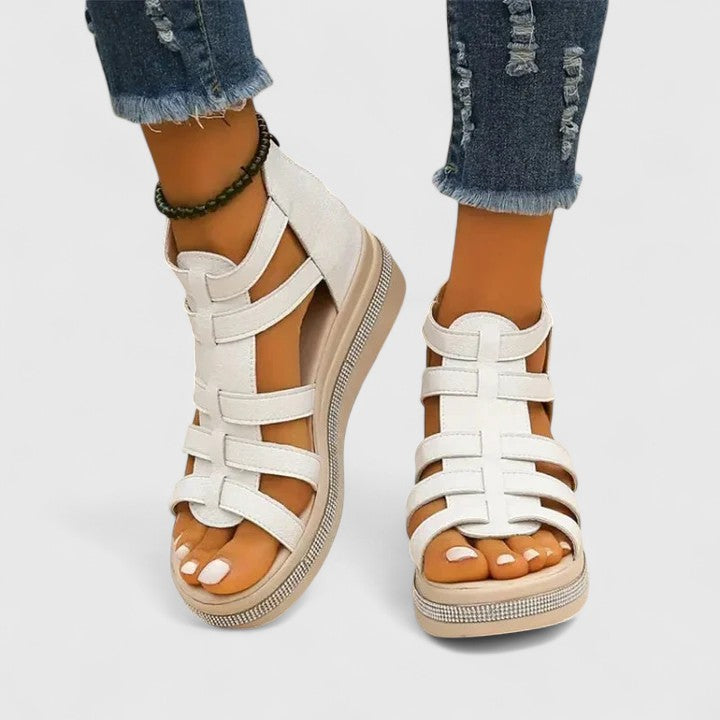 Ortopediska sandaler med glittrande strass