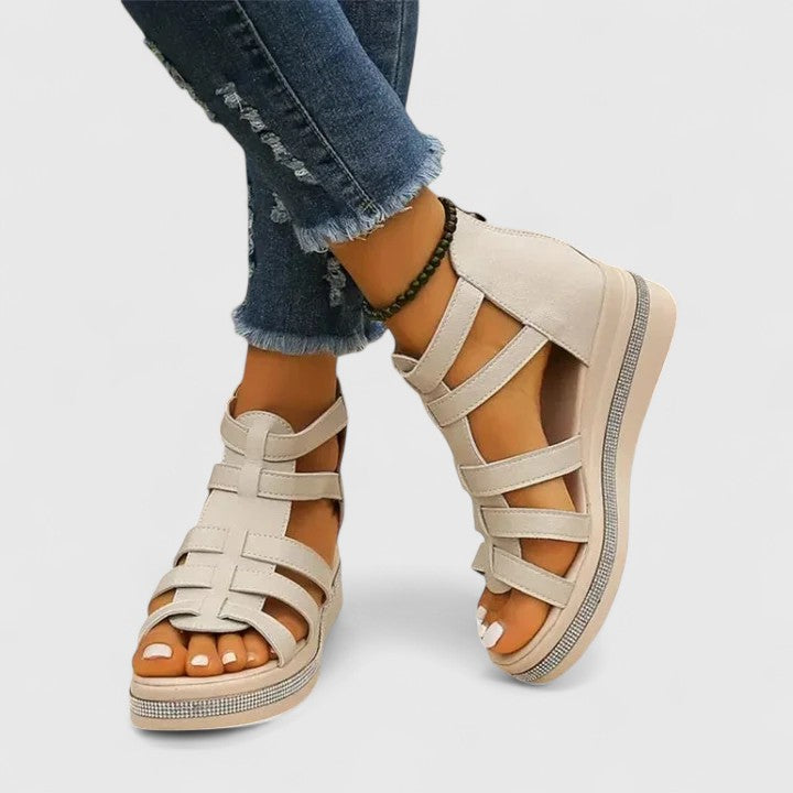 Ortopediska sandaler med glittrande strass