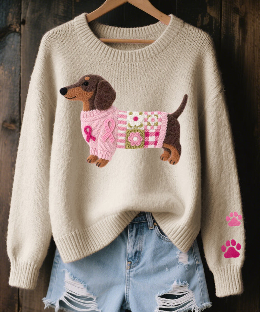 Alba – Ullfiltströja med hunddesign